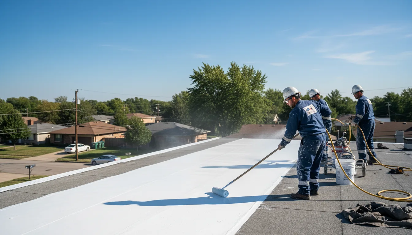 Commercial roof coating in Waterford, OH near me